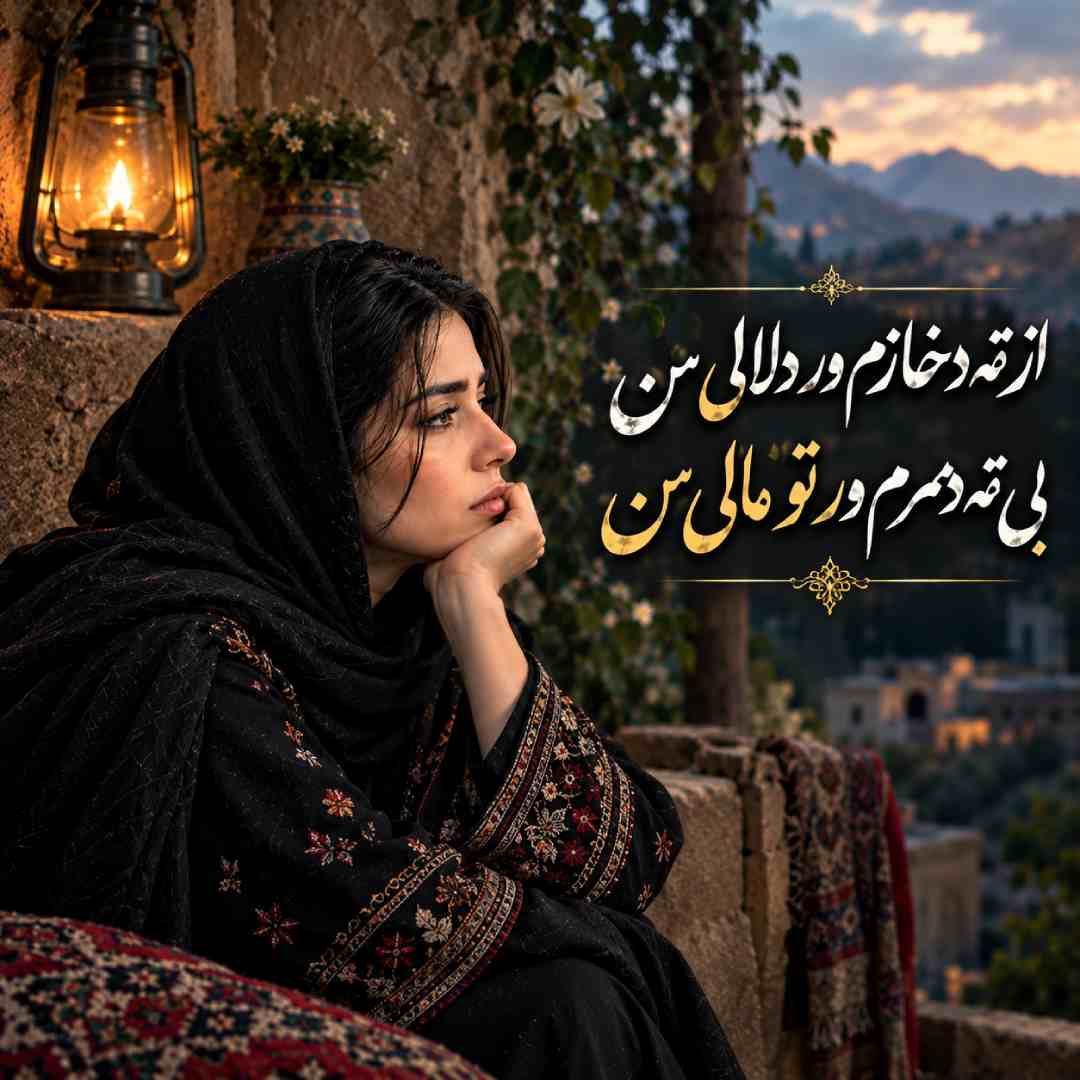 از ته دخازم ور دلالی من بی ته دمرم ور تو مالی من